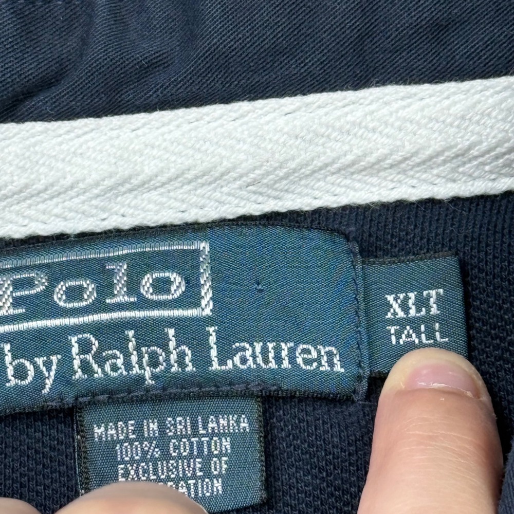 VTG Polo Ralph Lauren Big Pony Rugby Shirt Sz XLT Long Sleeve Snow Challenge Cup - Picture 3 of 16